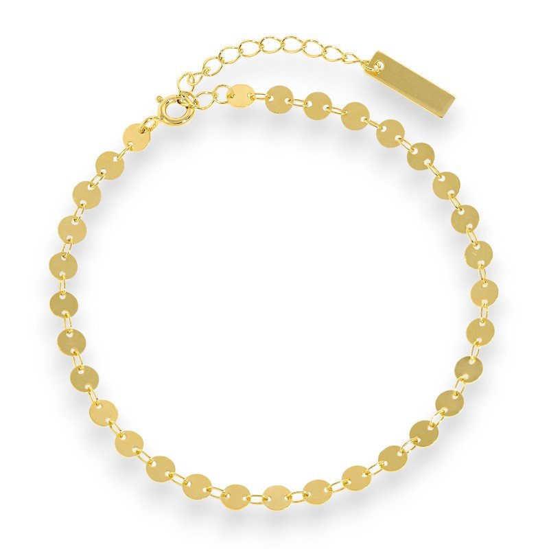Golden Diskette gold plated disk bracelet in 925 sterling silver 1