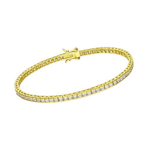 Elegant Golden Tennis Bracelet crafted in 925 sterling silver 1