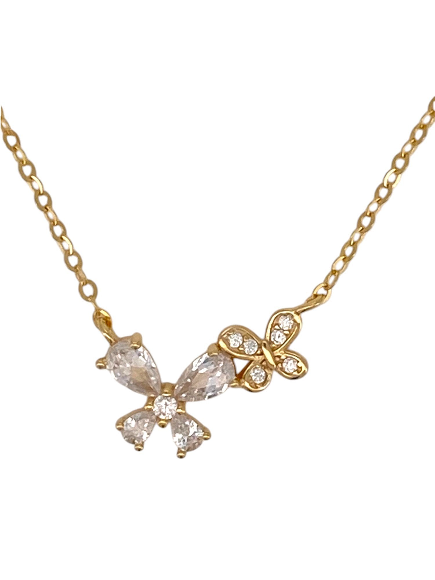 Butterfly floral necklace in 925 sterling silver 5