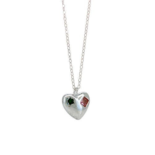 Heart Charm Necklace in sterling silver 1