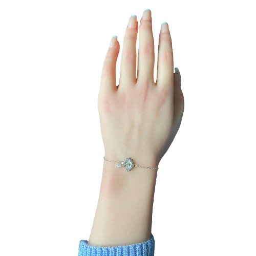 charming daisy bracelet in 925 sterling silver 3