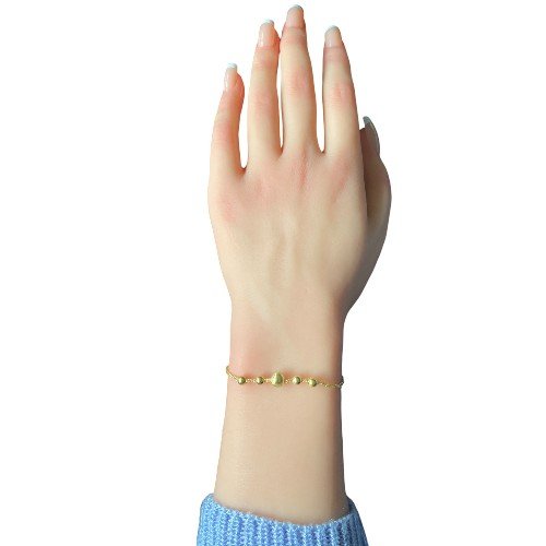 Elegant beaded chain bracelet in 925 sterling silver 4