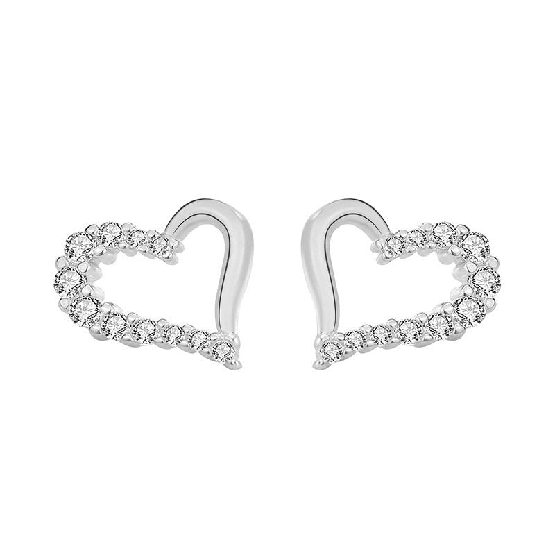 Silver Heart Stud Earrings1