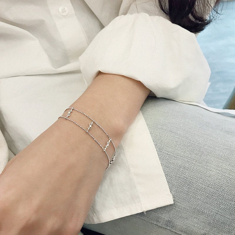 Double chain bracelet in 925 sterling silver 3