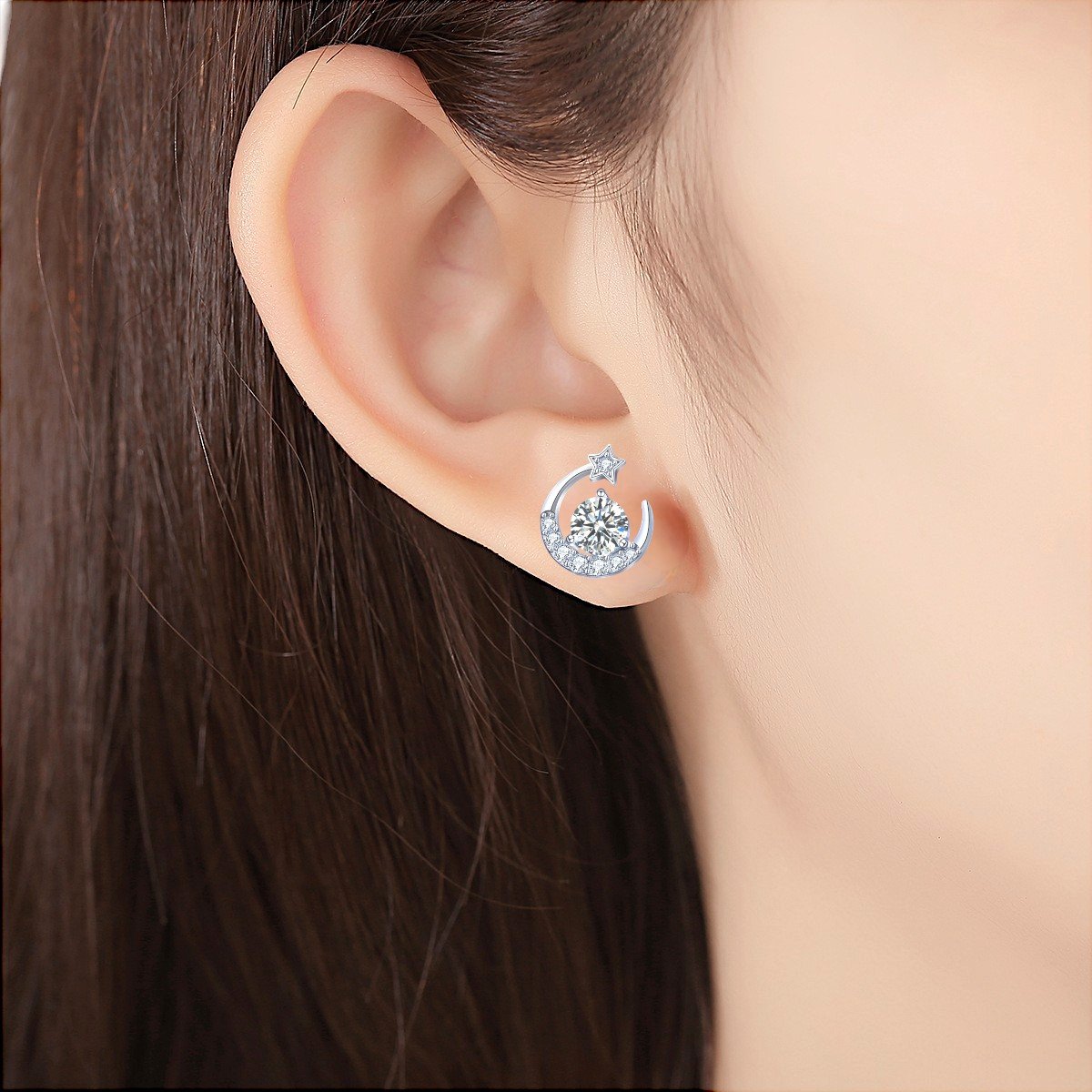 Cresent Moon Stud Earrings2