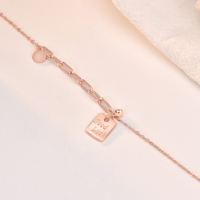 Good Luck Necklace rose gold color in sterling silver 2