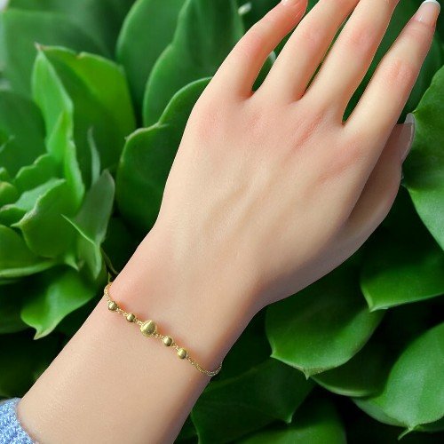 Elegant beaded chain bracelet in 925 sterling silver 3