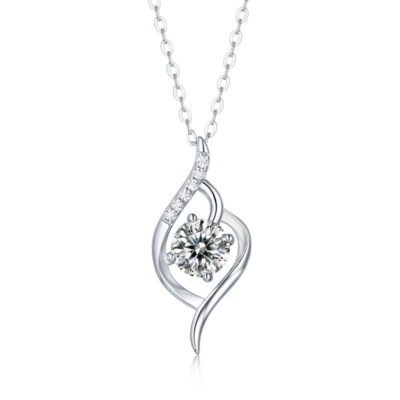 Infinity Twirl Pendant Necklace in sterling silver 1