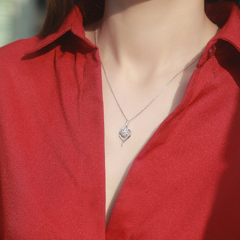 Infinity Twirl Pendant Necklace in sterling silver 3