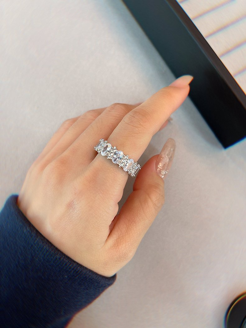 Eternity Band Ring in sterling silver 2