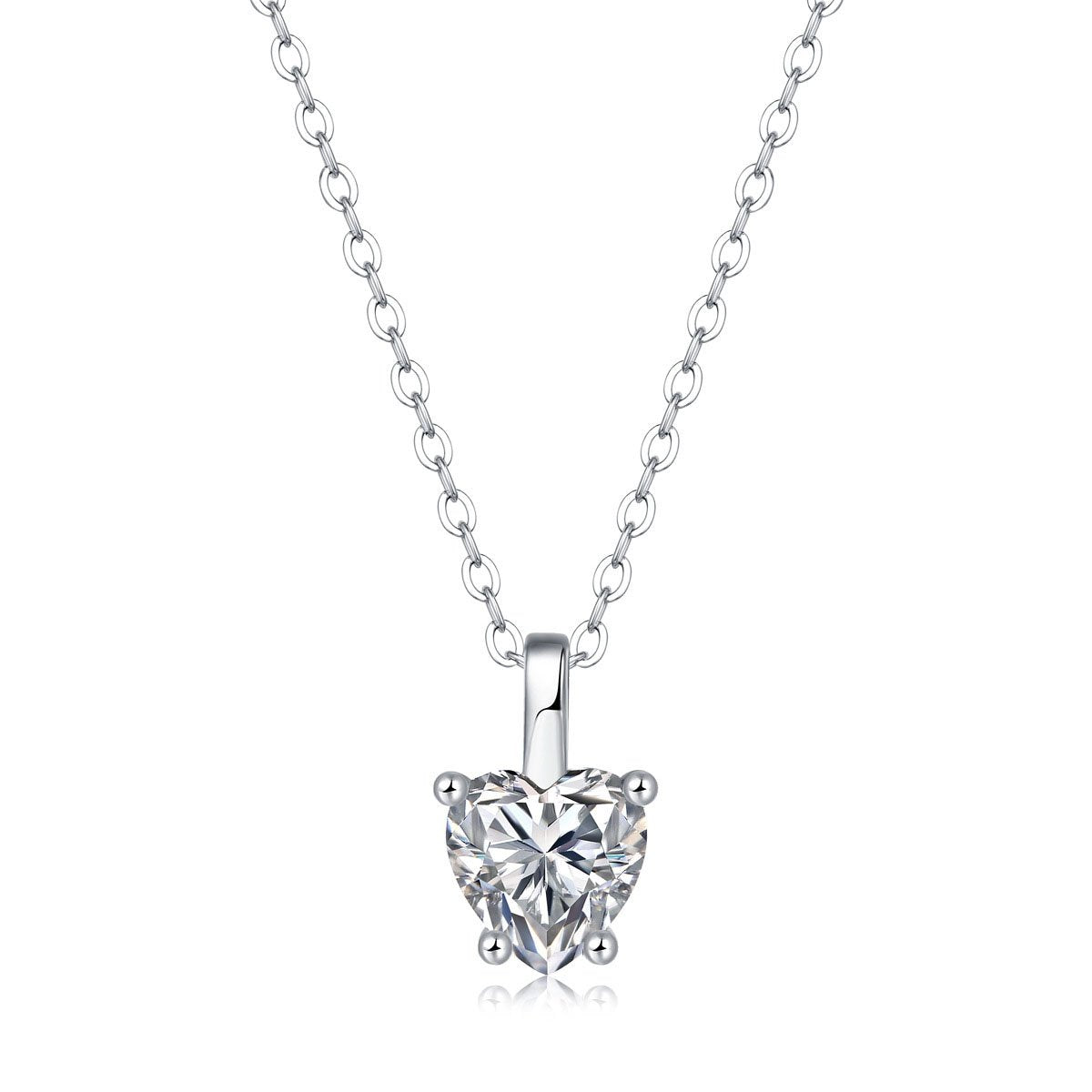 Heart Pendant Necklace in sterling silver 1
