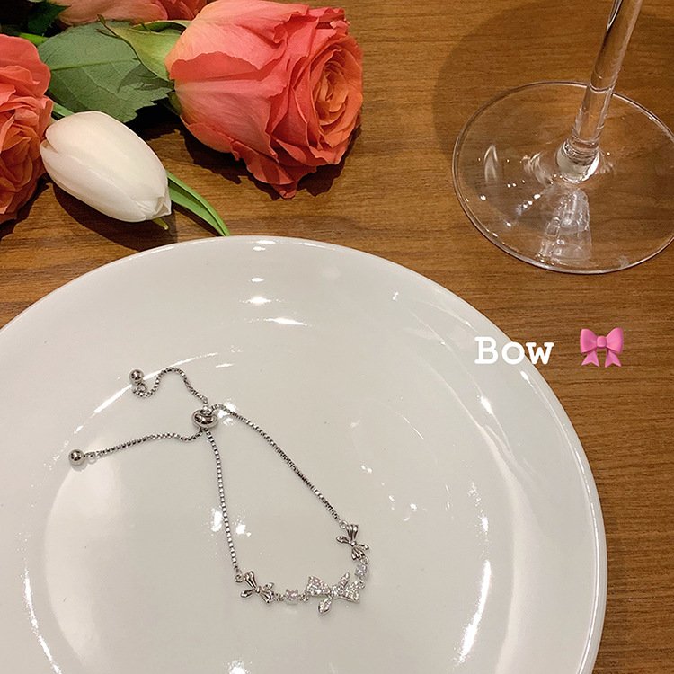 unique bow bracelet in sterling silver for women 6