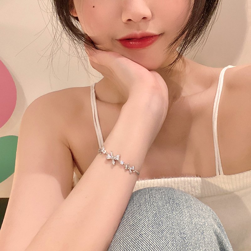 unique bow bracelet in sterling silver for women 8