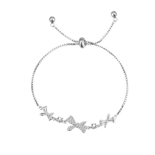 unique bow bracelet in sterling silver for women 1