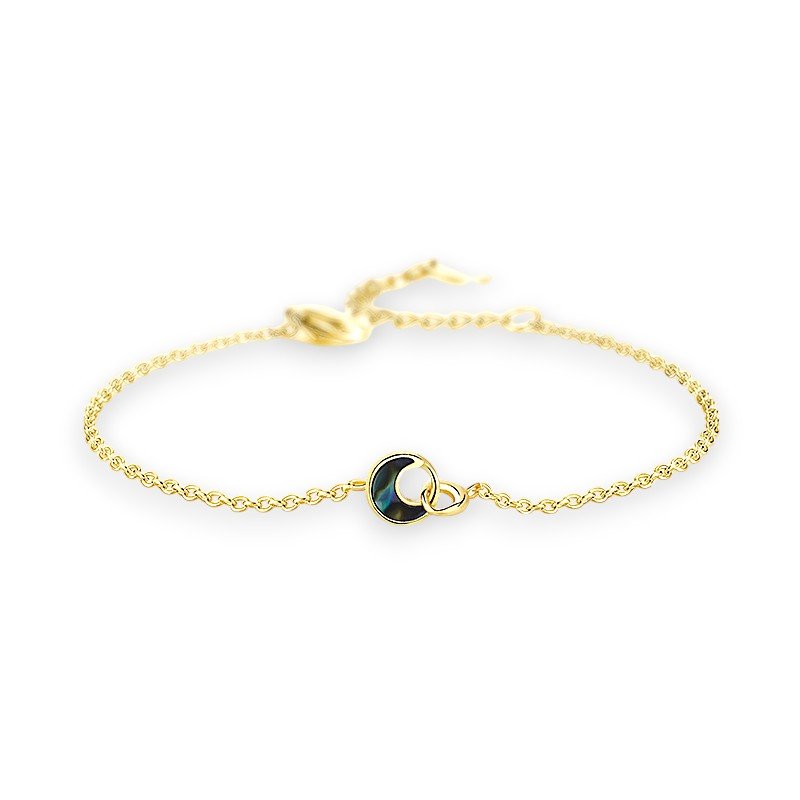 Abalone shell bracelet in 925 sterling silver and gold plated 1