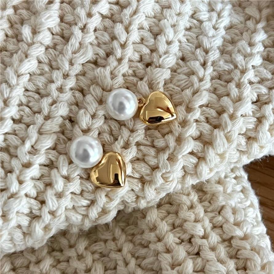 Pearl Heart Earrings2