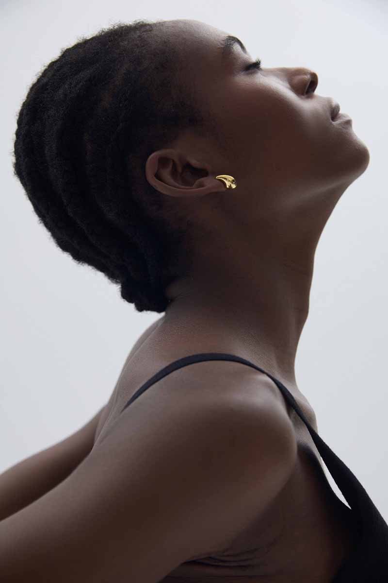 Gold waterdrop Stud Earrings3