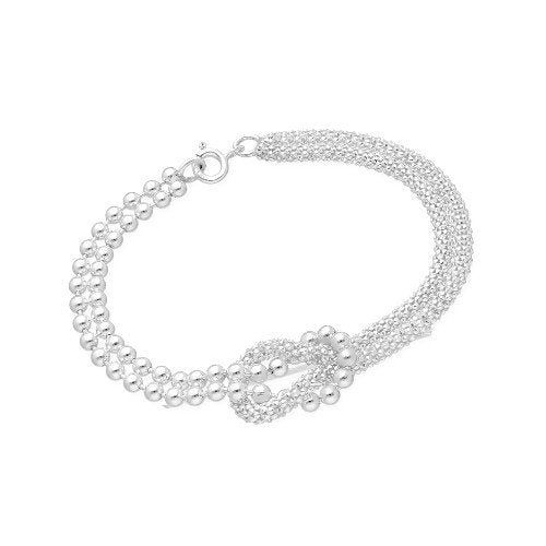 Bold Knot Design Bracelet in 925 Sterling Silver 1