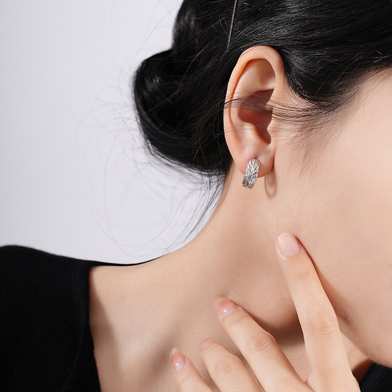 Feather Hoop Earrings2