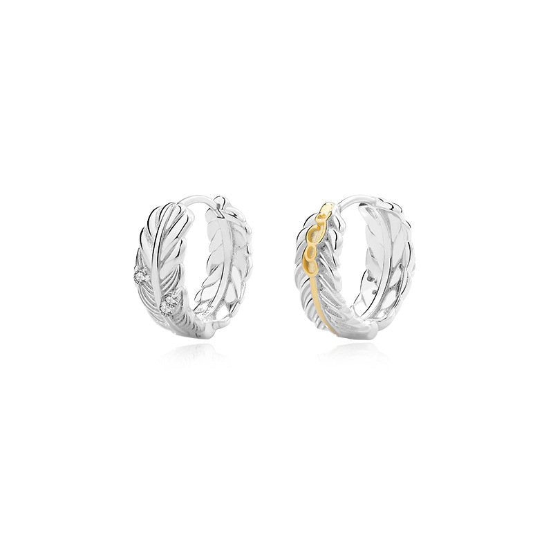 Feather Hoop Earrings1