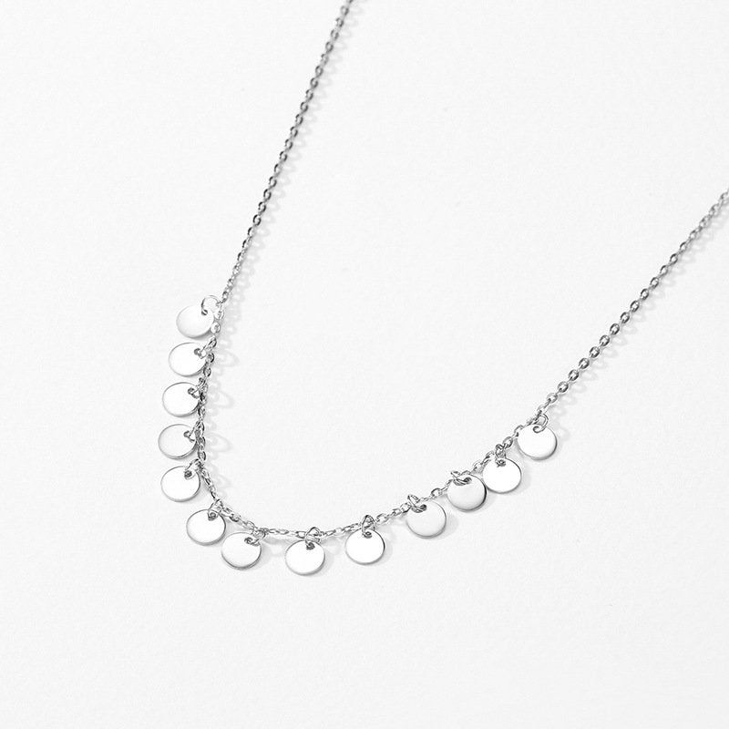 Coin Charm Necklace in sterling silver 4