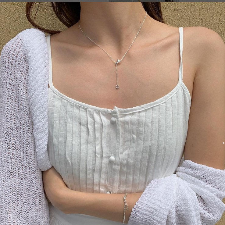 Teardrop Gemstone Necklace