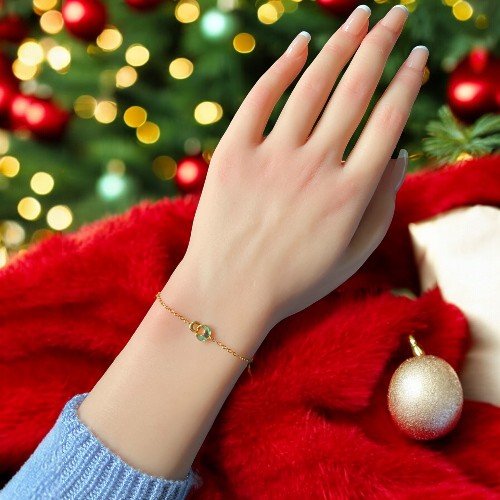 Abalone shell bracelet in 925 sterling silver and gold plated 2