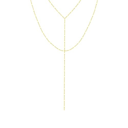 Gold Lariat Necklace gold plated in sterling silver 5