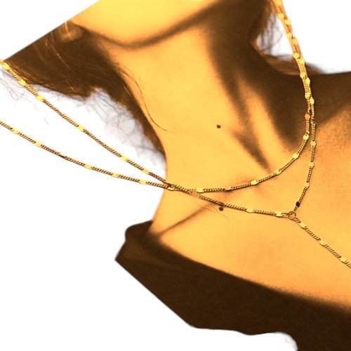 Gold Lariat Necklace gold plated in sterling silver 6