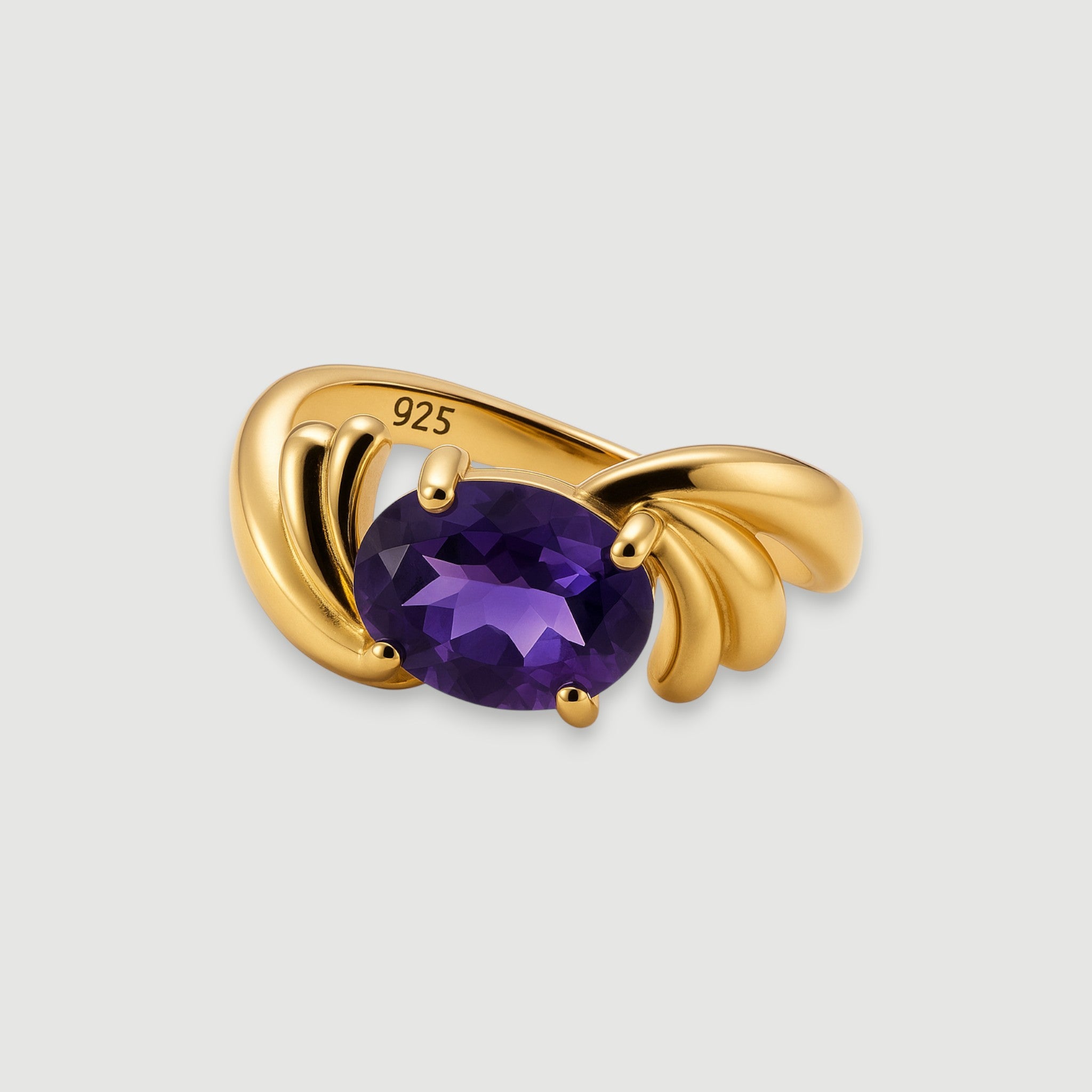 Amethyst Oval-Cut Ring