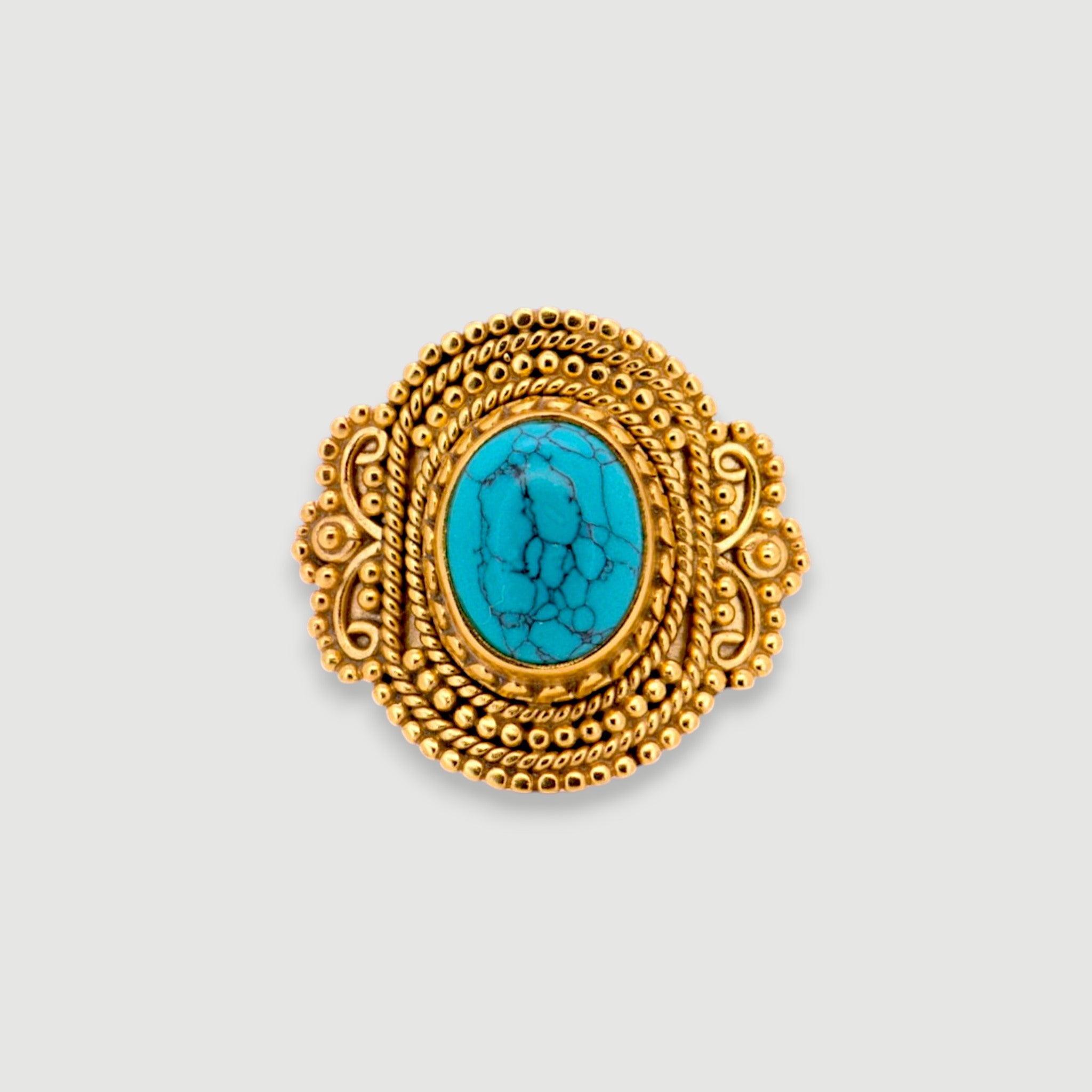 Antique-Inspired Turquoise Ring