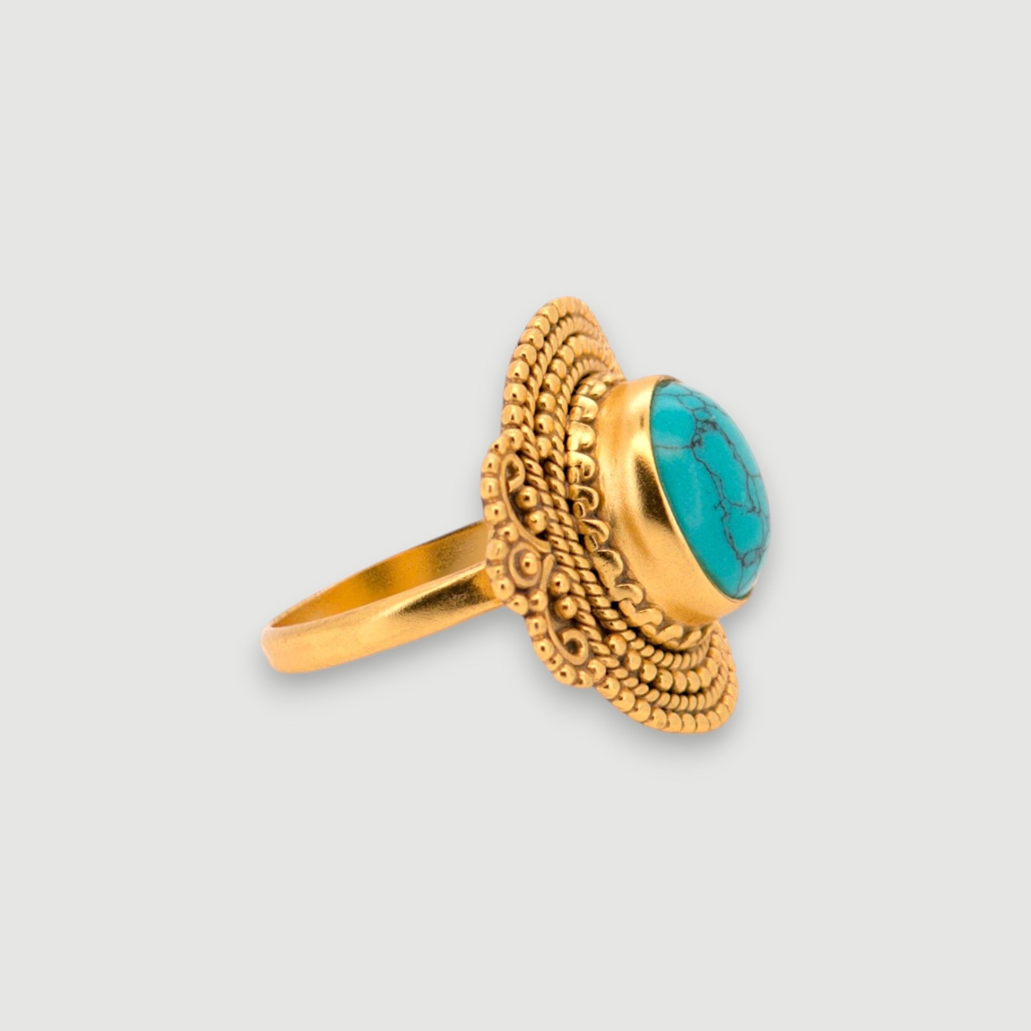 Antique-Inspired Turquoise Ring