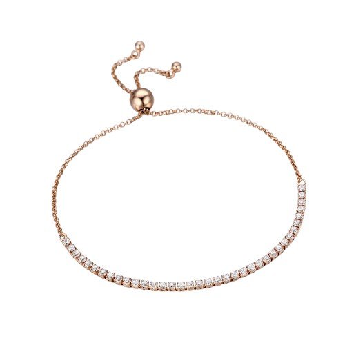 Rose Gold Tennis Bracelet in sterling silver 1