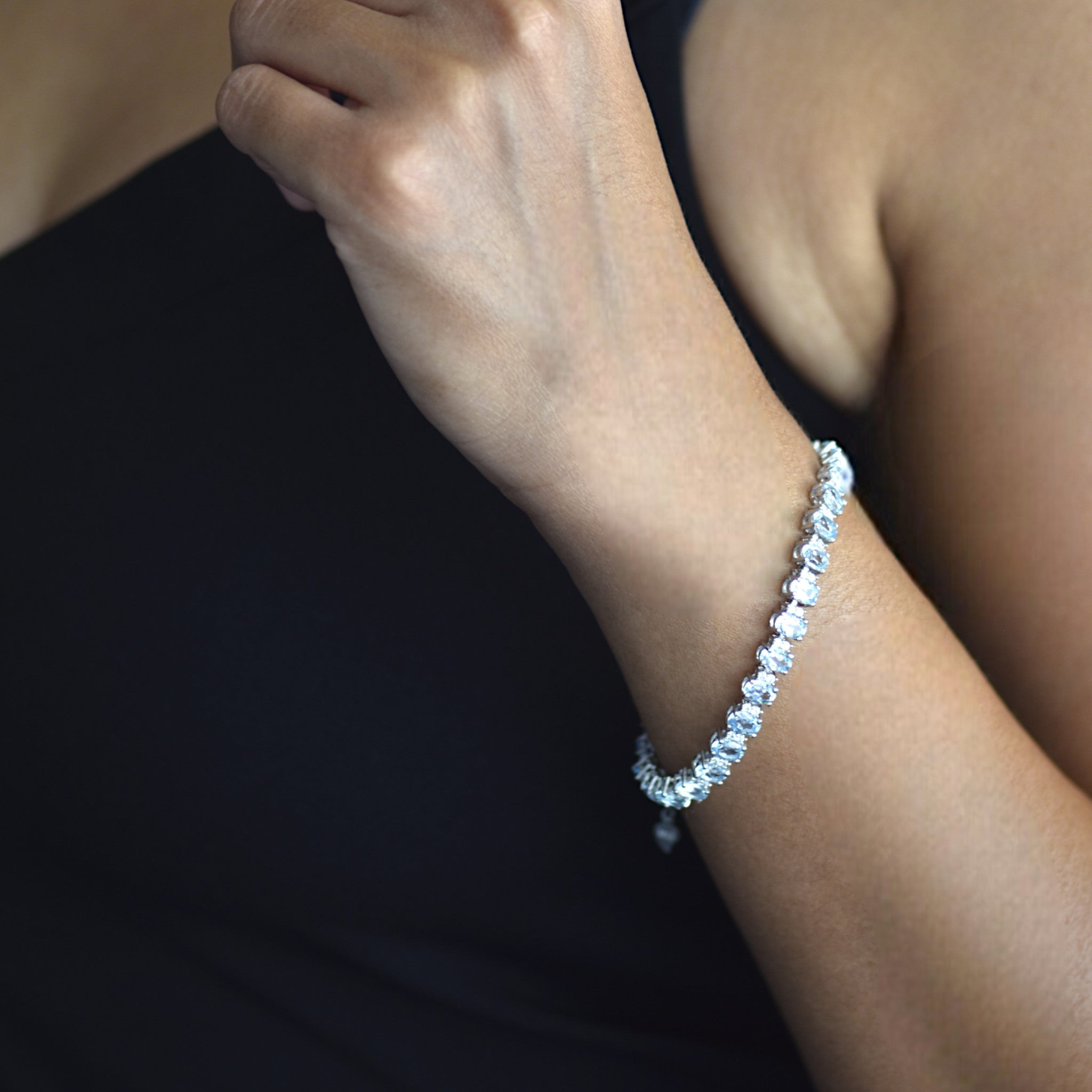 Blue Topaz Tennis Bracelet1