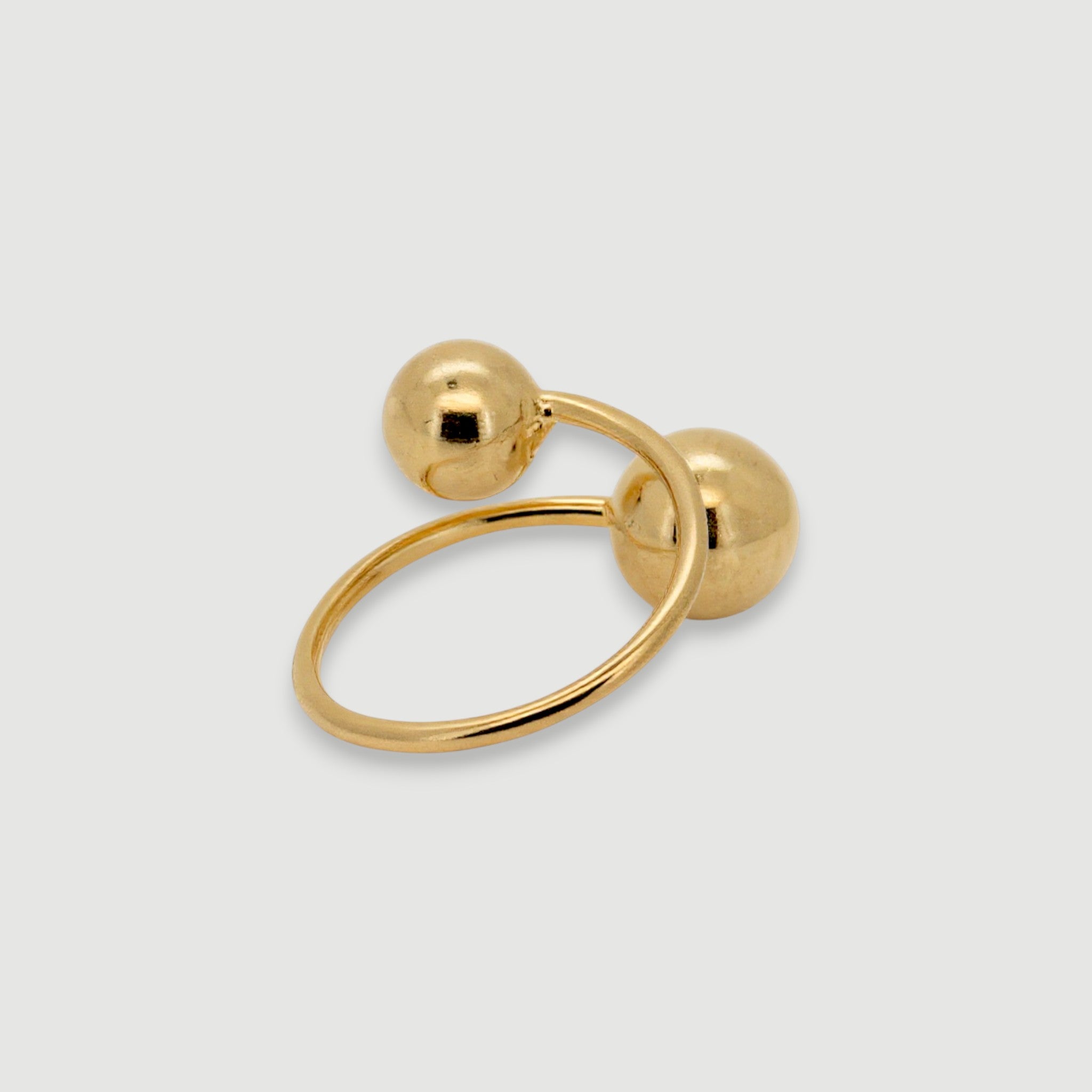 Bold Twin Sphere Statement Ring