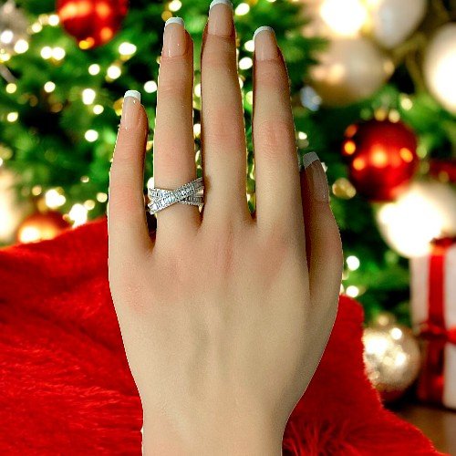 Criss-Cross Baguette Ring2