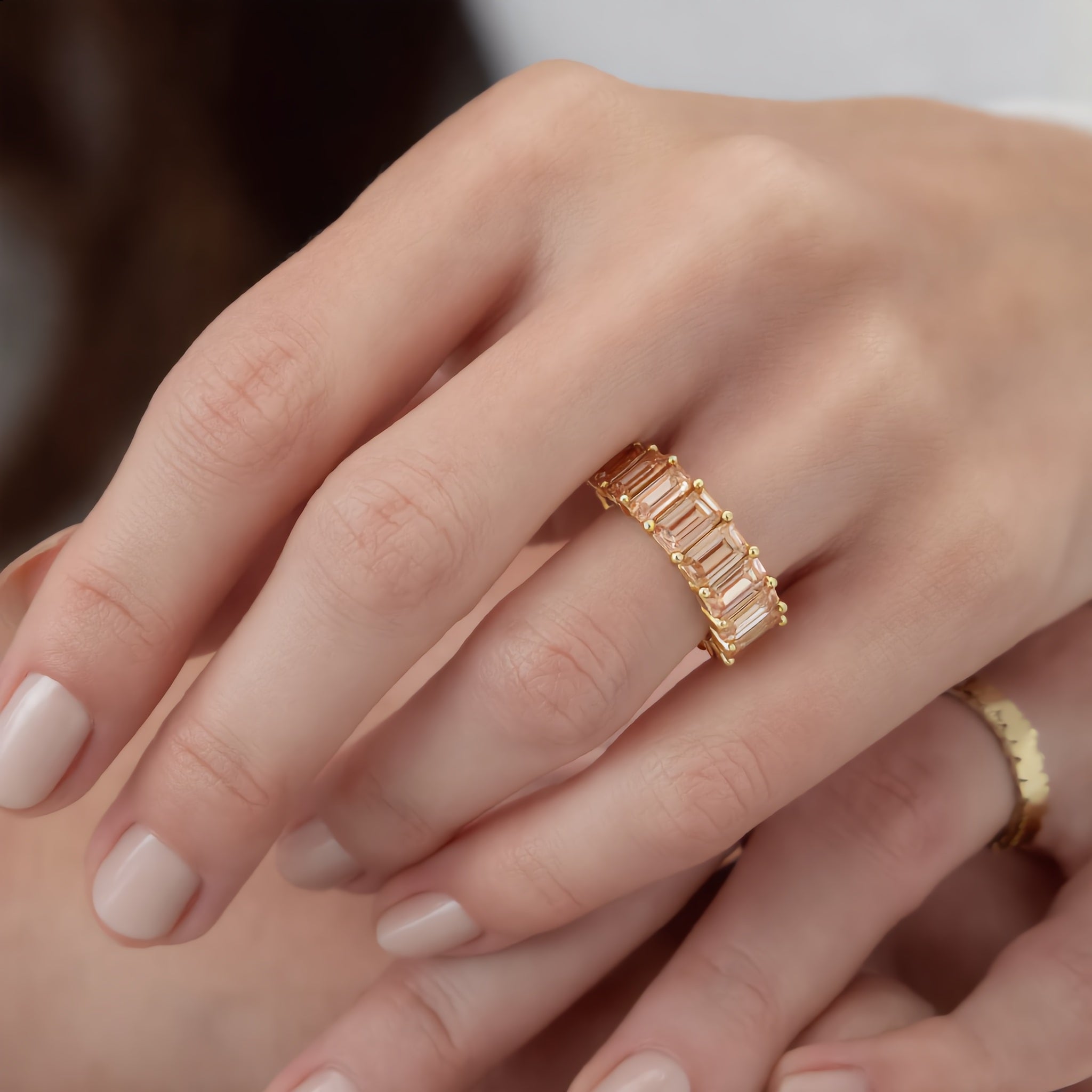 Champagne Baguette Ring3