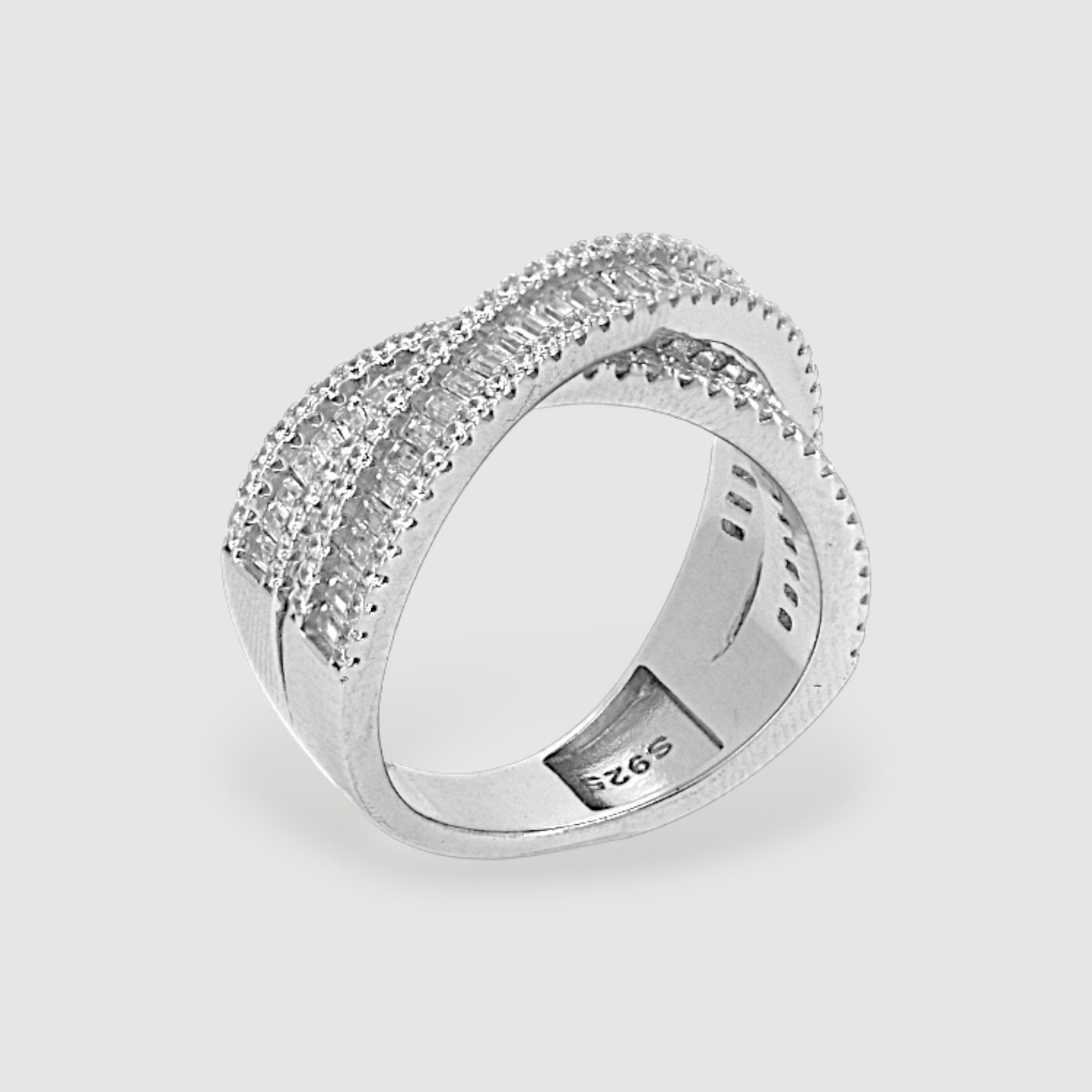 Criss-Cross Baguette Ring67