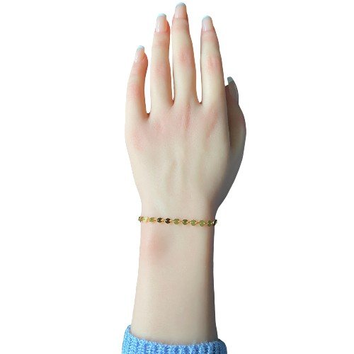 Golden Diskette gold plated disk bracelet in 925 sterling silver 3