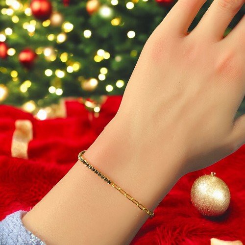 Black Accents Bracelet in sterling silver 3