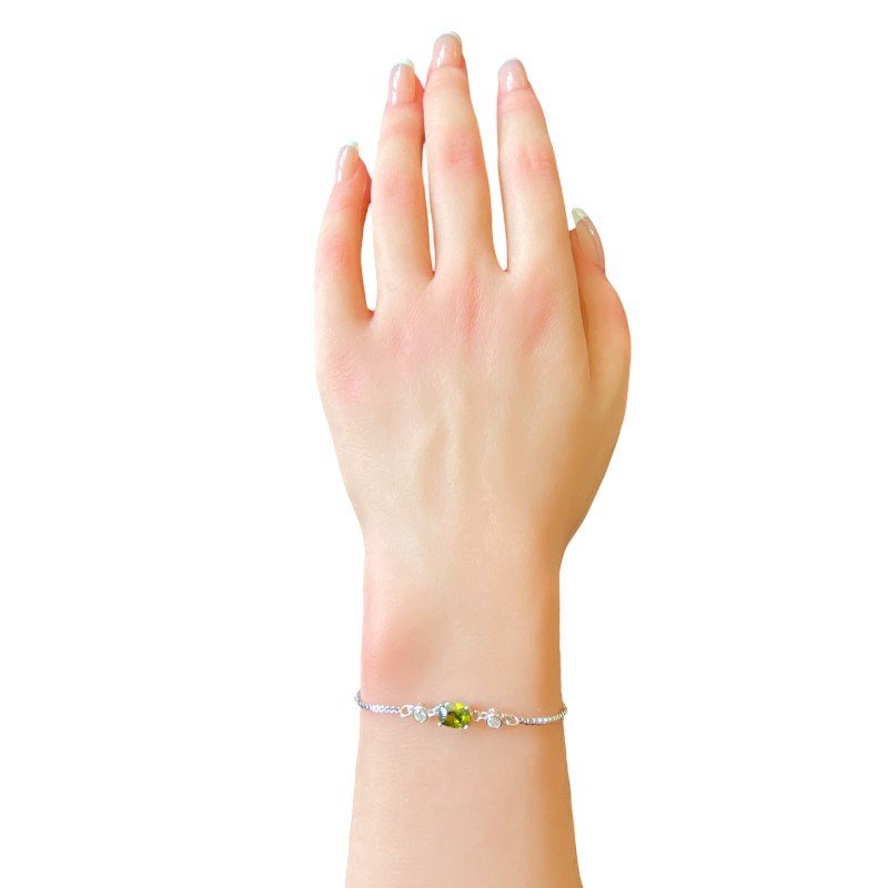 Olive Gemstone Bracelet