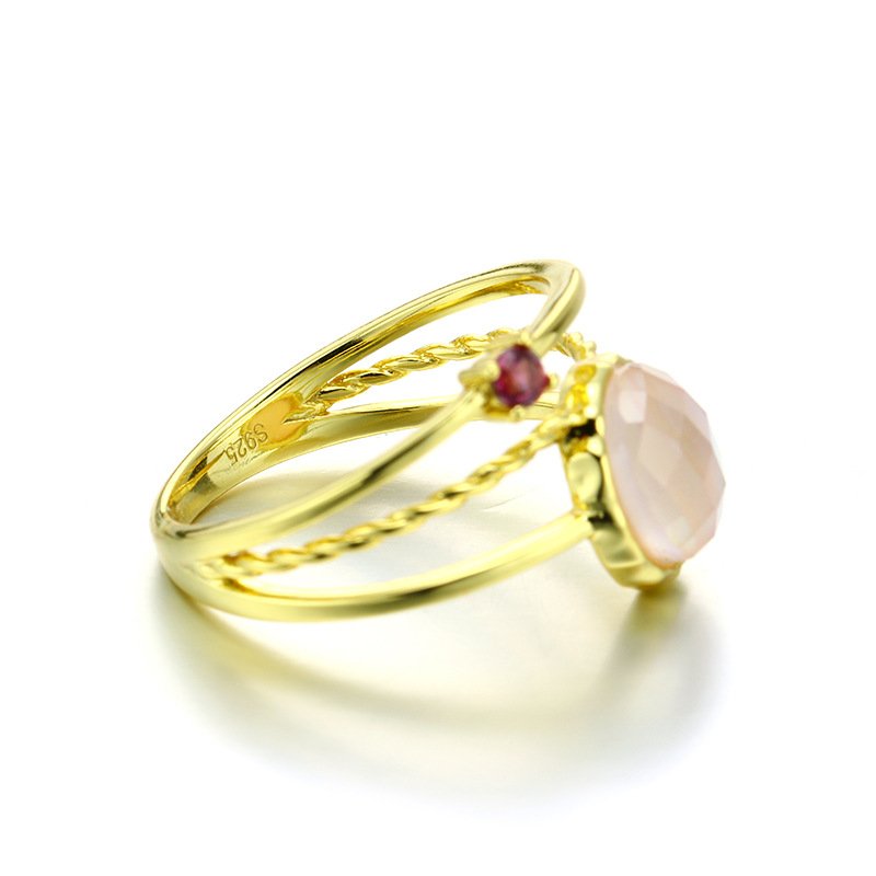pink shell pearl ring in sterling silver 4