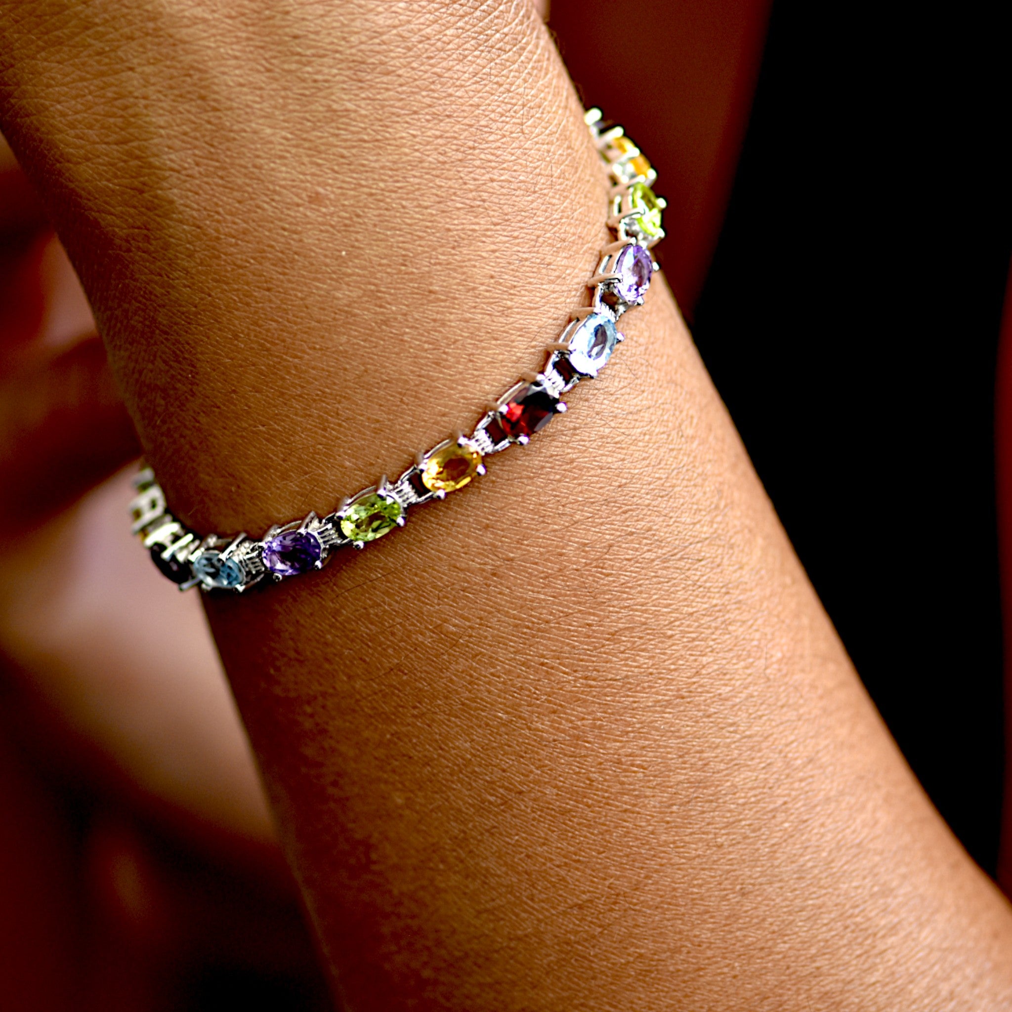 Gemstone Tennis Bracelet12