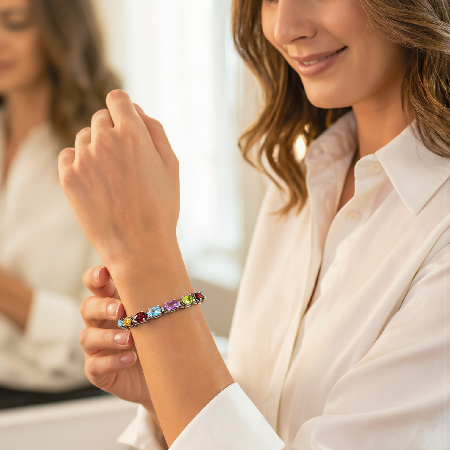 Gemstone Tennis Bracelet4