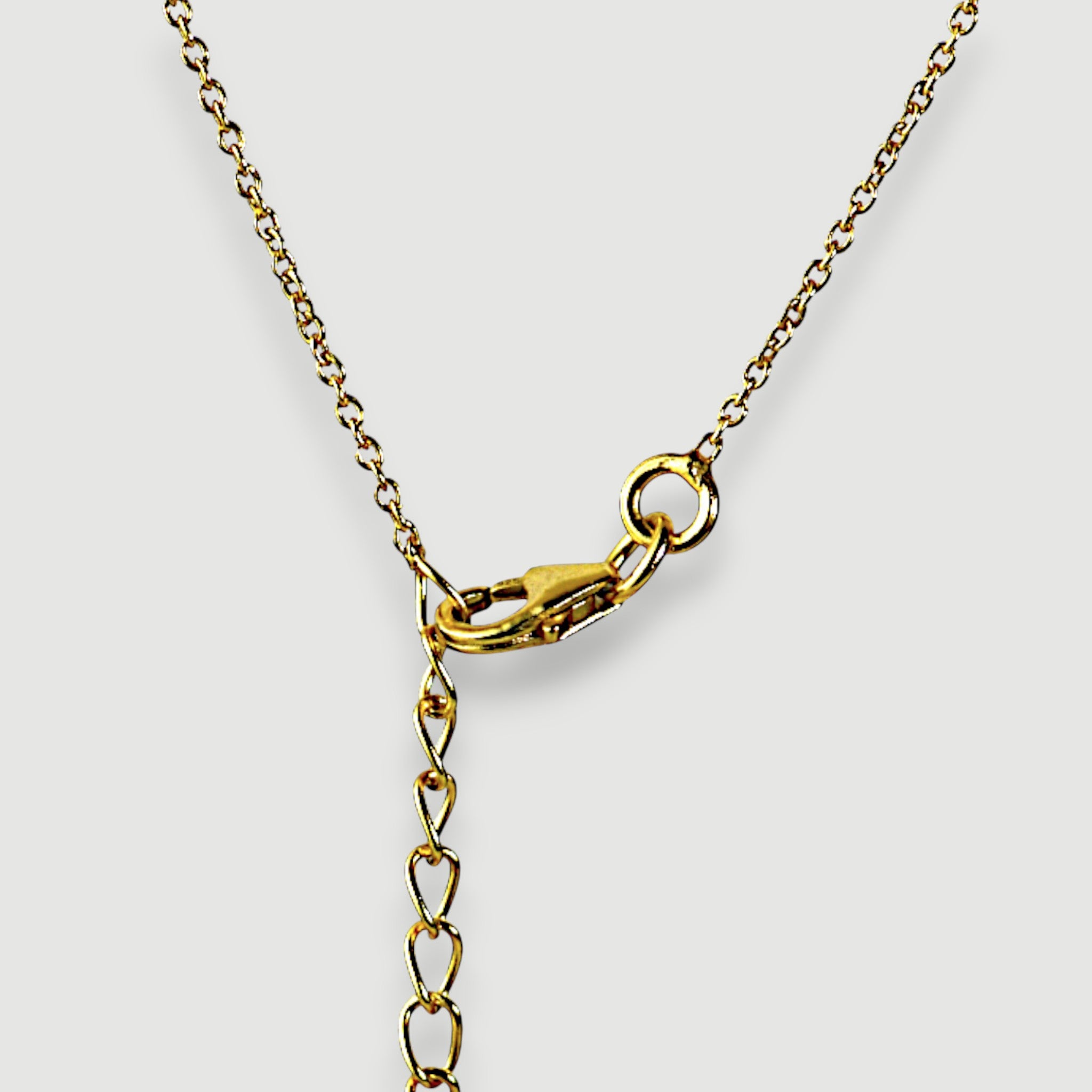 Green Amethyst Teardrop Pendant Necklace