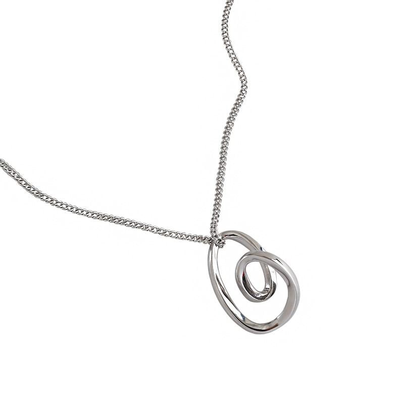 Abstract Pendant Necklace crafted in sterling silver 5