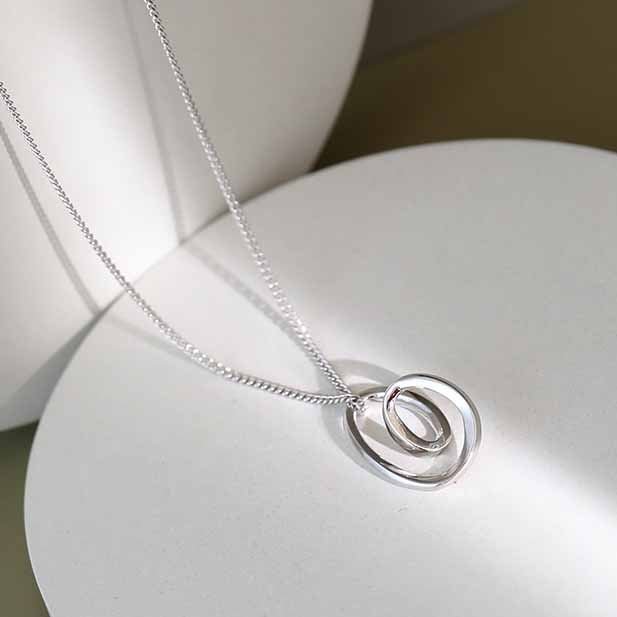 Abstract Pendant Necklace crafted in sterling silver 3