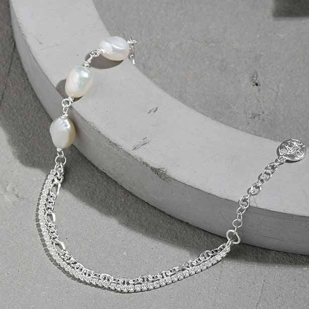 Freshwater pearl bracelet in elegant 925 sterling silver 4