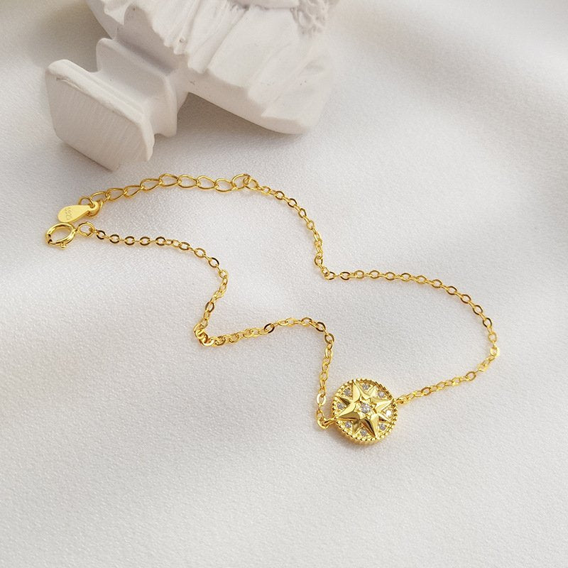 Celestial Compass Bracelet in gold plated sterling silver 4