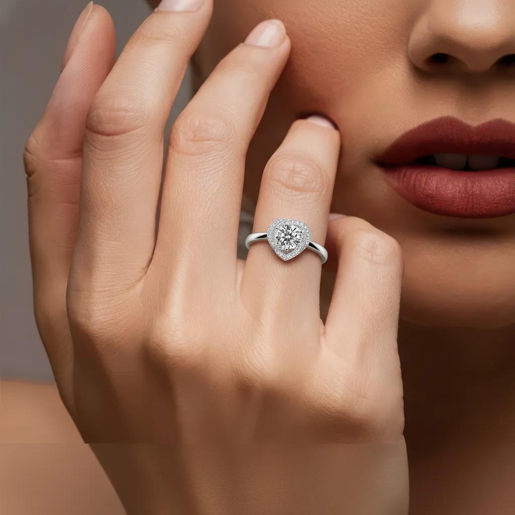 Heart Shaped Solitaire Ring1